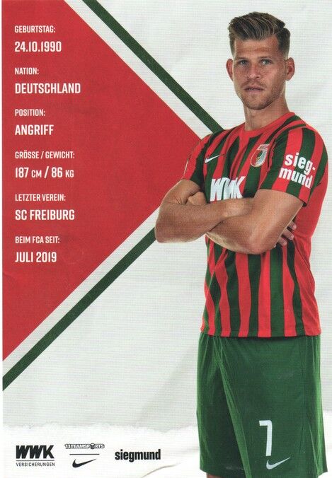 Autogramm Fussball | FC Augsburg | 2021 | Florian NIEDERLECHNER