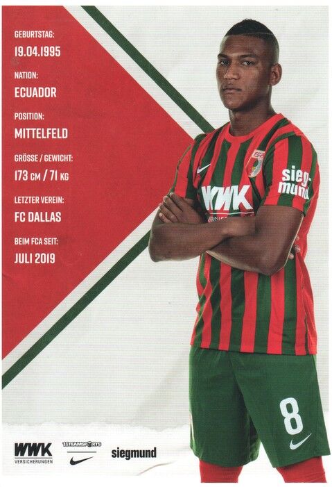 Autogramm Fussball | FC Augsburg | 2021 | Carlos GRUEZO
