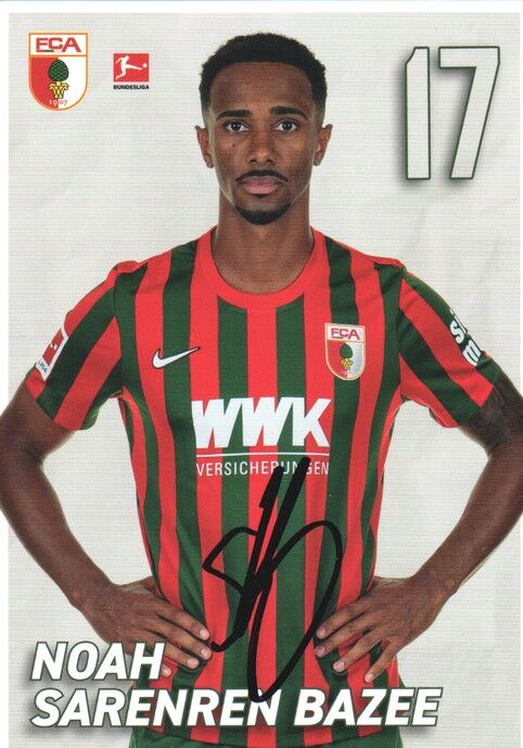 Autogramm Fussball | FC Augsburg | 2021 | Noah SARENREN BAZEE