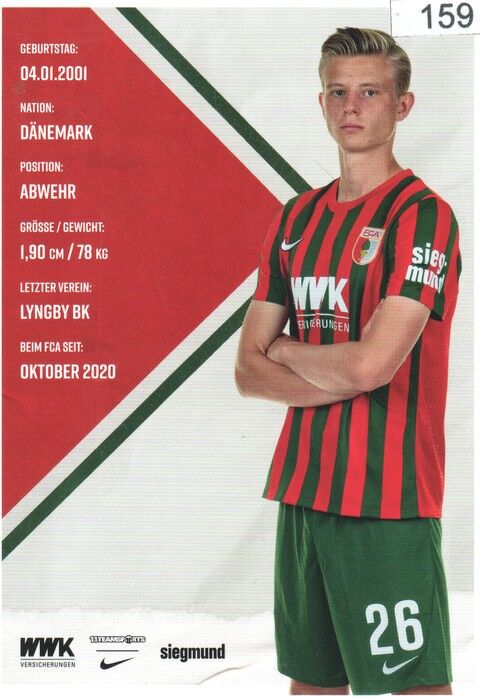 Autogramm Fussball | FC Augsburg | 2021 | Frederik WINTHER