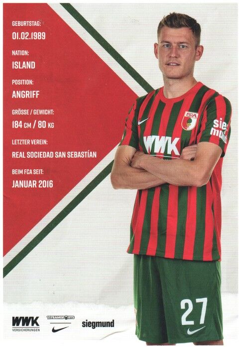 Autogramm Fussball | FC Augsburg | 2021 | Alfred FINNBOGASON