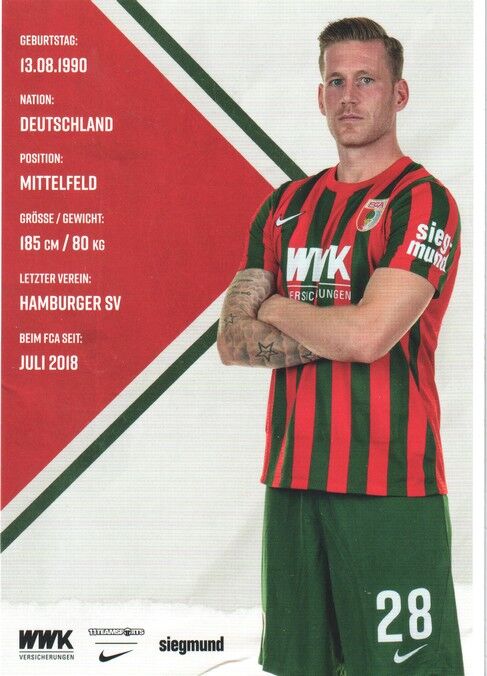 Autogramm Fussball | FC Augsburg | 2021 | Andre HAHN