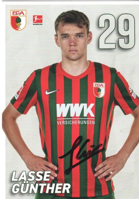 Autogramm Fussball | FC Augsburg | 2021 | Lasse GÜNTHER