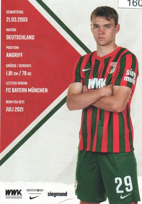 Autogramm Fussball | FC Augsburg | 2021 | Lasse GÜNTHER