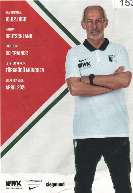 Autogramm Fussball | FC Augsburg | 2021 | Reiner MAURER