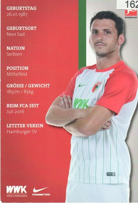 Autogramm Fussball | FC Augsburg | 2017 | Gojko KACAR