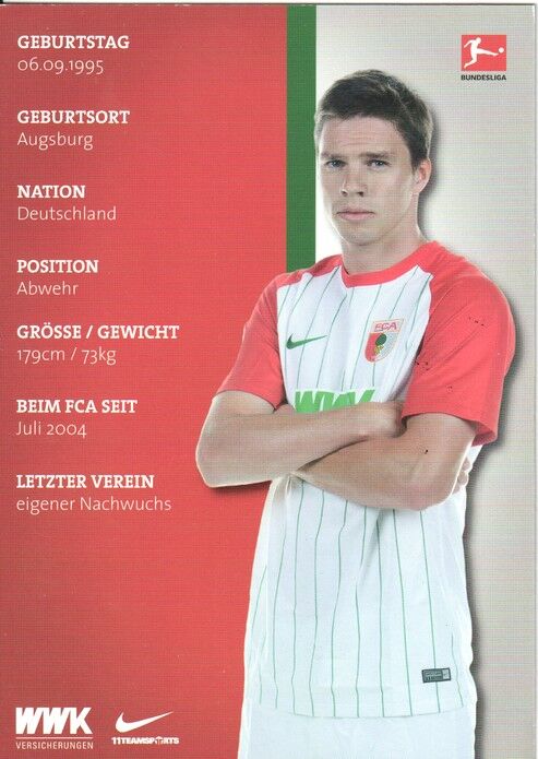 Autogramm Fussball | FC Augsburg | 2017 | Raphael FRAMBERGER
