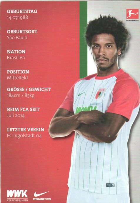 Autogramm Fussball | FC Augsburg | 2017 | Caiuby DA SILVA