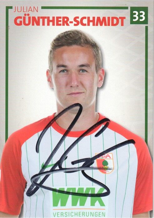 Autogramm Fussball | FC Augsburg | 2017 | Julian GÜNTHER-SCHMIDT