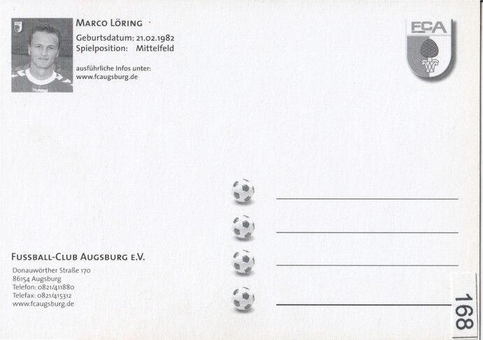 Autogramm Fussball | FC Augsburg | 2005 | Marco LÖRING