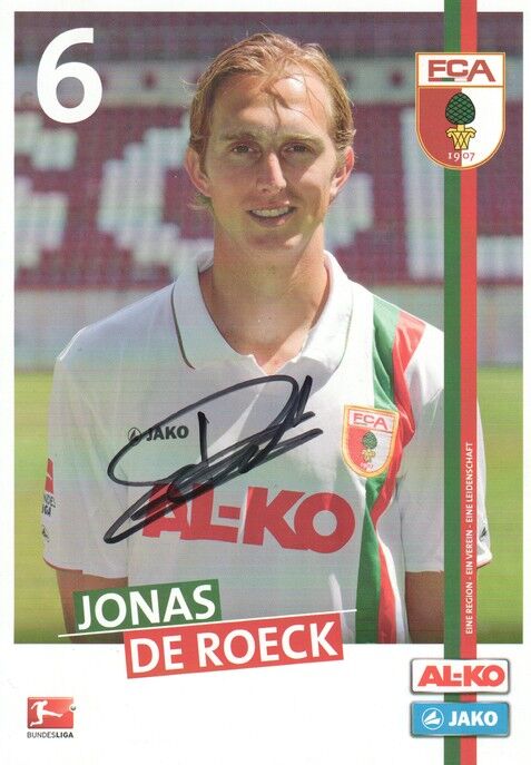 Autogramm Fussball | FC Augsburg | 2011 | Jonas DE ROECK