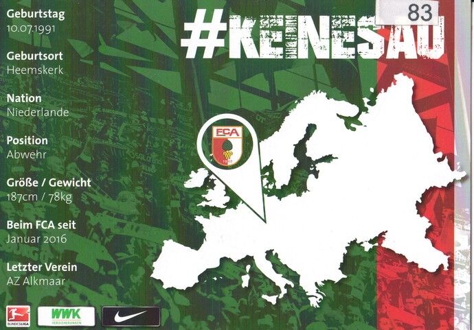 Autogramm Fussball | FC Augsburg | 2015 | Jeffrey GOUWELEEUW