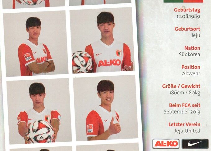 Autogramm Fussball | FC Augsburg | 2014 | Jeong-Ho HONG