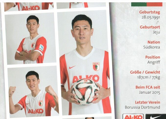 Autogramm Fussball | FC Augsburg | 2014 | Dong-Won JI