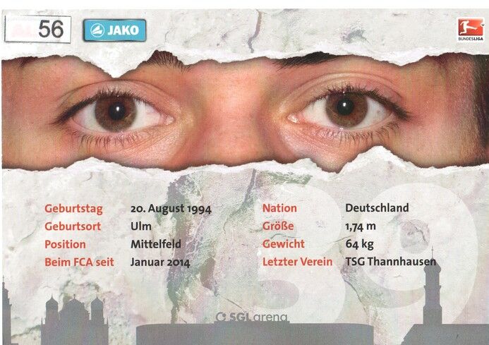 Autogramm Fussball | FC Augsburg | 2013 | Erik THOMMY