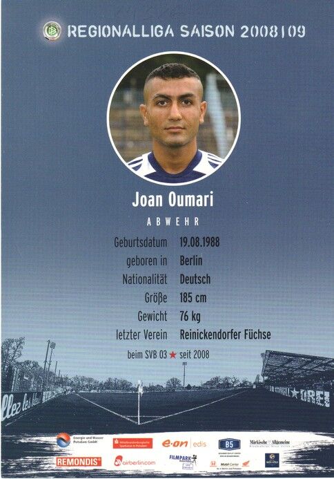 Autogramm Fussball | SV Babelsberg 03 | 2008 | Joan OUMARI