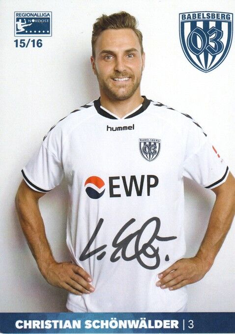 Autogramm Fussball | SV Babelsberg 03 | 2015 | Christian SCHÖNWÄLDER