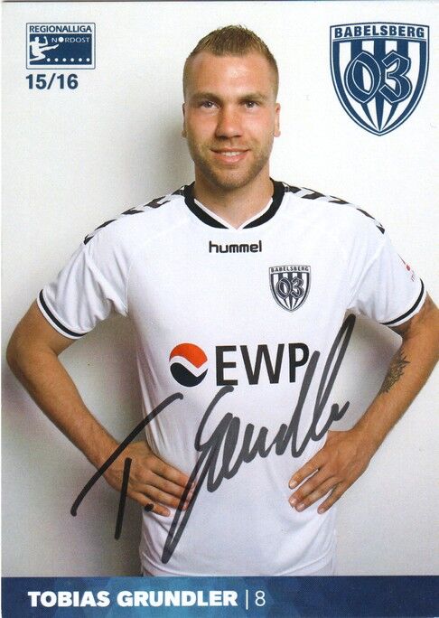 Autogramm Fussball | SV Babelsberg 03 | 2015 | Tobias GRUNDLER