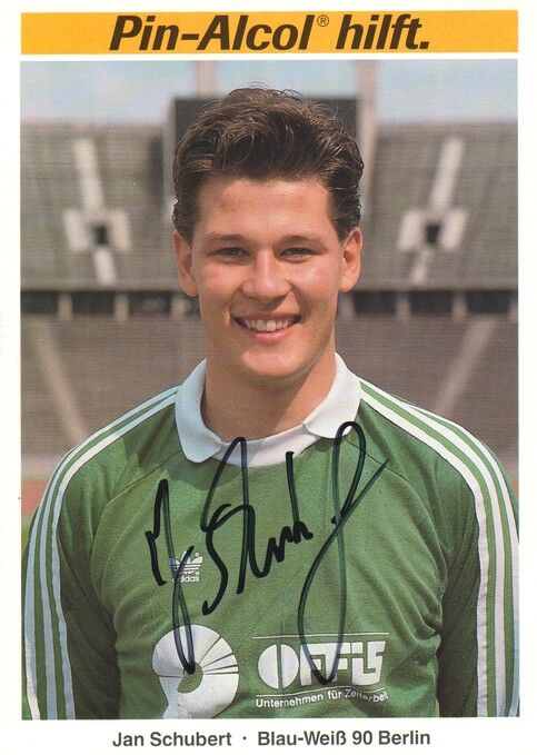 Autogramm Fussball | Blau-Weiss 90 Berlin | 1989 | Jan SCHUBERT