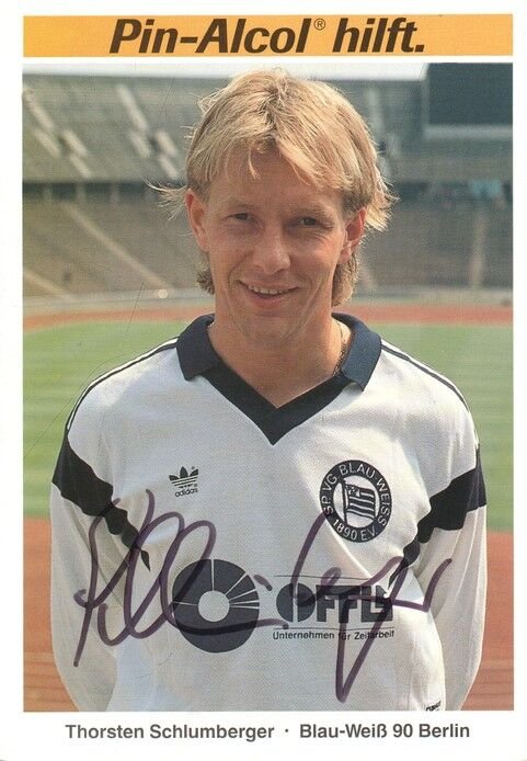 Autogramm Fussball | Blau-Weiss 90 Berlin | 1989 | Thorsten SCHLUMBERGER