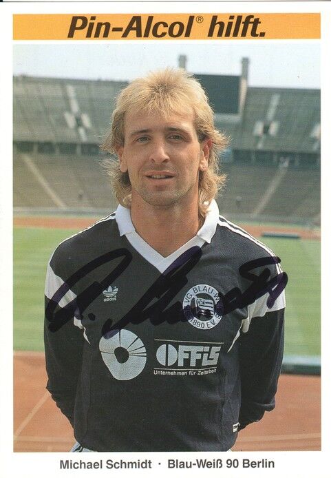 Autogramm Fussball | Blau-Weiss 90 Berlin | 1989 | Michael SCHMIDT