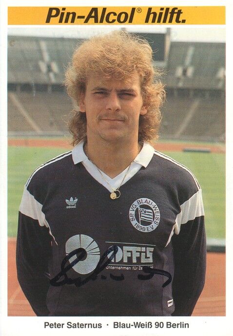 Autogramm Fussball | Blau-Weiss 90 Berlin | 1989 | Peter SATERNUS