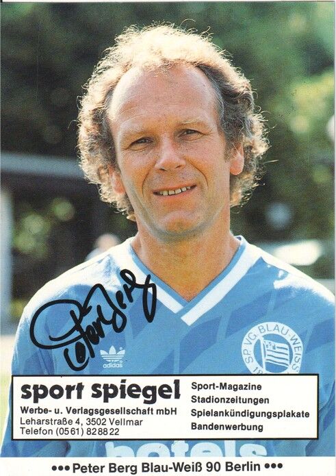 Autogramm Fussball | Blau-Weiss 90 Berlin | 1986 | Peter BERG