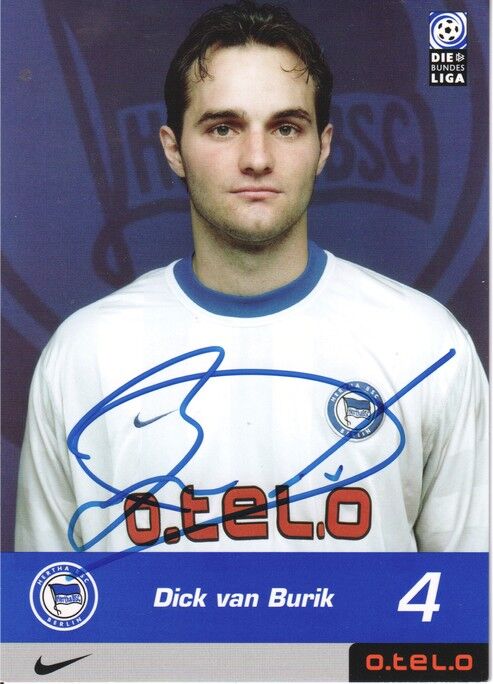 Autogramm Fussball | Hertha BSC Berlin | 2000 | Dick VAN BURIK