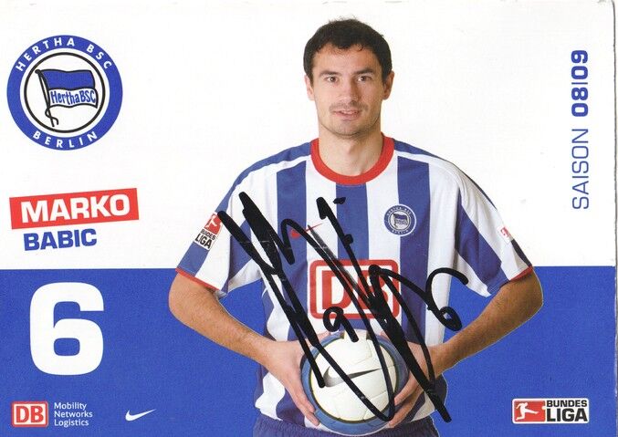Autogramm Fussball | Hertha BSC Berlin | 2008 | Marko BABIC