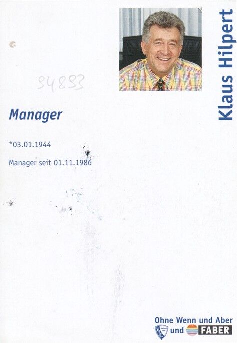 Autogramm Fussball | VfL Bochum | 1998 | Klaus HILPERT