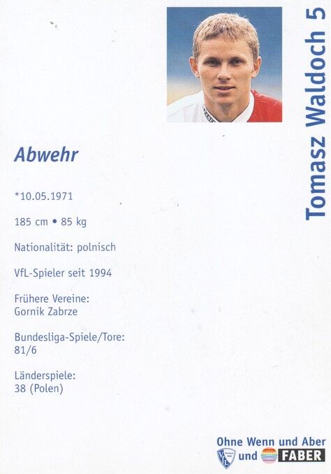 Autogramm Fussball | VfL Bochum | 1998 | Tomasz WALDOCH