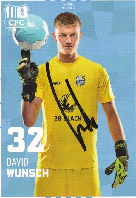 Autogramm Fussball | Chemnitzer FC | 2022 | David WUNSCH