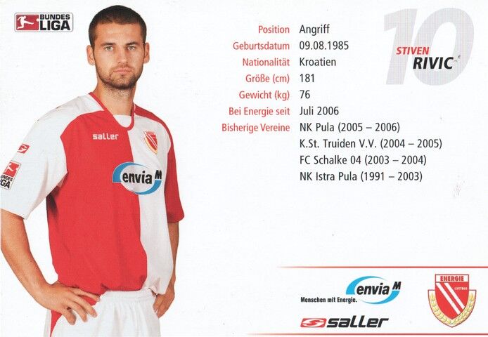 Autogramm Fussball | FC Energie Cottbus | 2008 | Stiven RIVIC