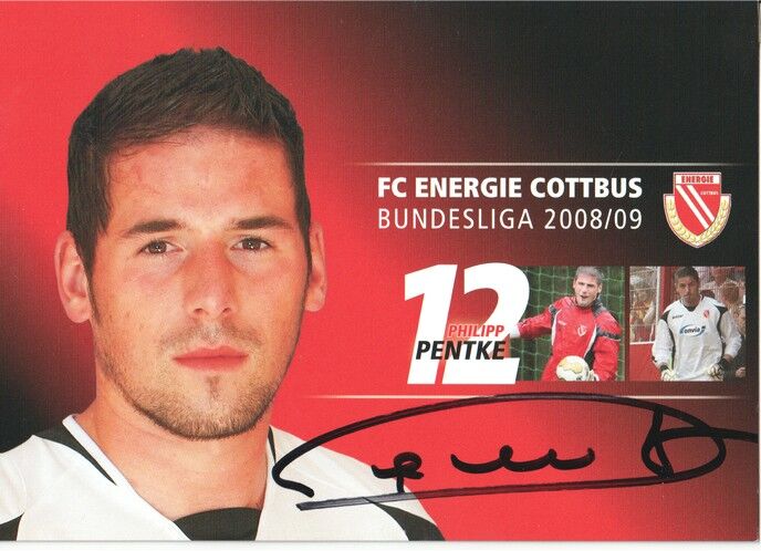 Autogramm Fussball | FC Energie Cottbus | 2008 | Philipp PENTKE