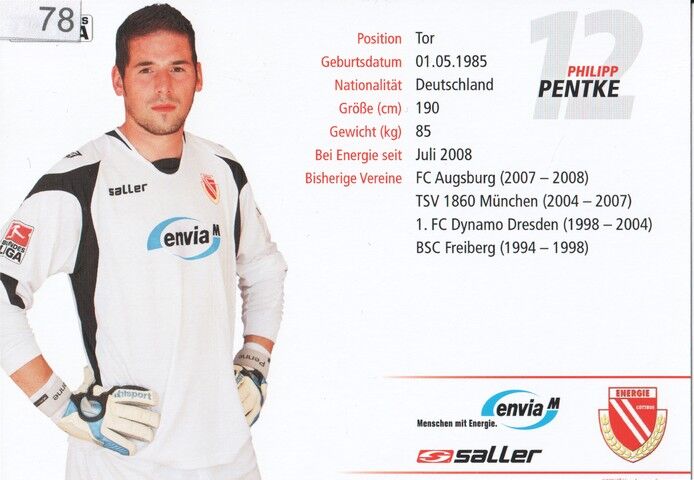 Autogramm Fussball | FC Energie Cottbus | 2008 | Philipp PENTKE