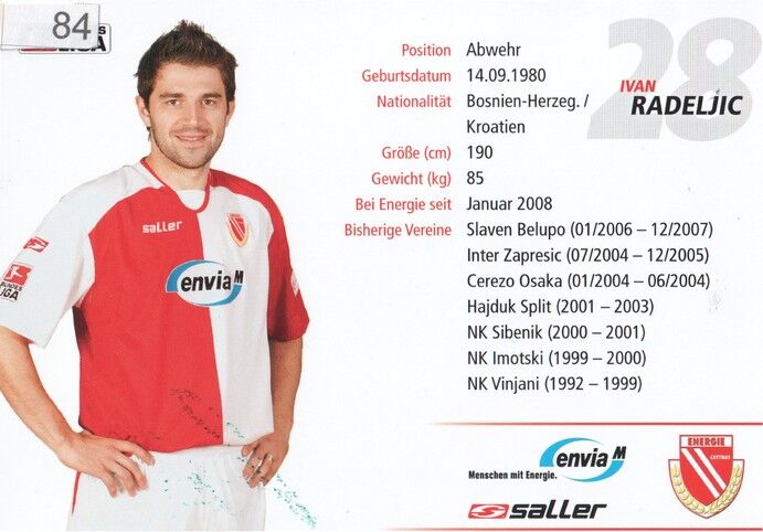 Autogramm Fussball | FC Energie Cottbus | 2008 | Ivan RADELJIC