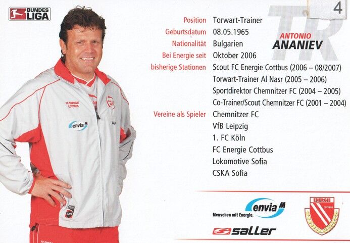 Autogramm Fussball | FC Energie Cottbus | 2008 | Antonio ANANIEV