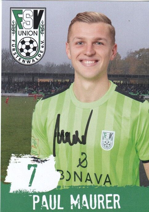 Autogramm Fussball | FSV Union Fürstenwalde | 2019 | Paul MAURER