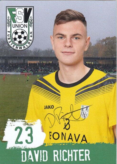 Autogramm Fussball | FSV Union Fürstenwalde | 2019 | David RICHTER
