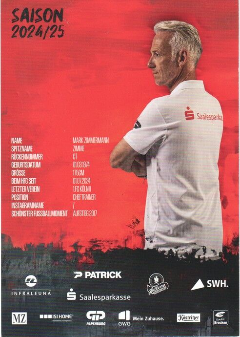 Autogramm Fussball | Hallescher FC | 2024 | Mark ZIMMERMANN