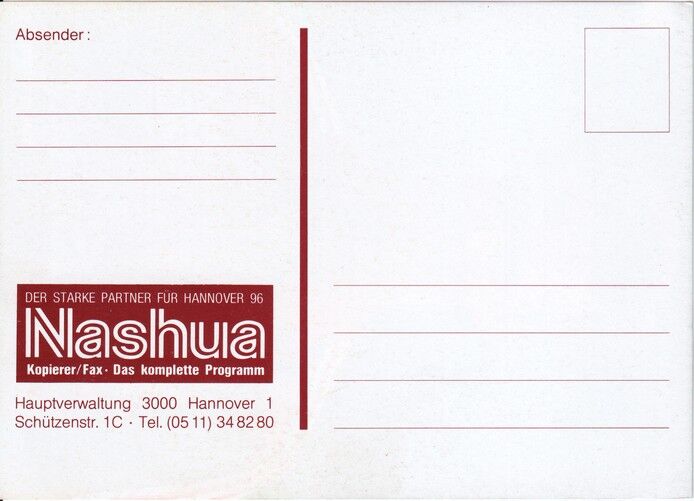 Autogramm Fussball | Hannover 96 | 1989 Druck | Bernd DIERSSEN