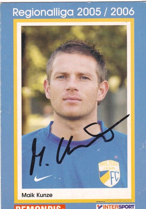 Autogramm Fussball | FC Carl Zeiss Jena | 2005 | Maik KUNZE