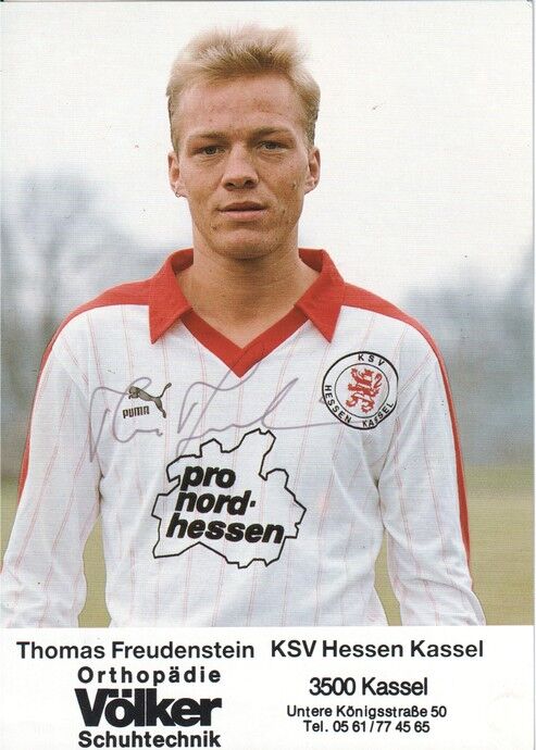 Autogramm Fussball | KSV Hessen Kassel | 1986 | Thomas FREUDENSTEIN