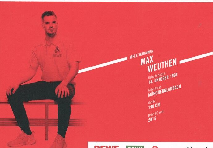 Autogramm Fussball | 1. FC Köln | 2019 | Max WEUTHEN