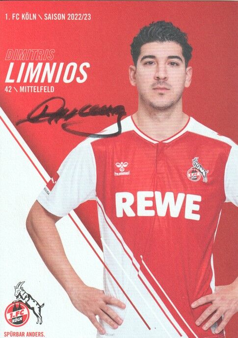 Autogramm Fussball | 1. FC Köln | 2022 | Dimitris LIMNIOS