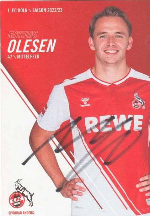 Autogramm Fussball | 1. FC Köln | 2022 | Mathias OLESEN