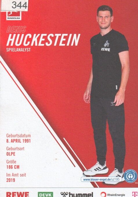 Autogramm Fussball | 1. FC Köln | 2022 | Denis HUCKESTEIN