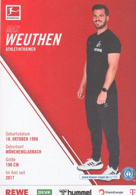 Autogramm Fussball | 1. FC Köln | 2022 | Max WEUTHEN