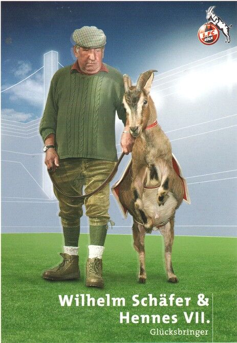 AK Fussball | 1. FC Köln | 2005 | WILHELM SCHÄFER & HENNES VII. (Maskottchen)