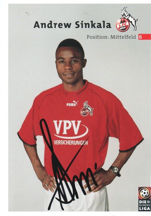 Autogramm Fussball | 1. FC Köln | 2001 | Andrew SINKALA